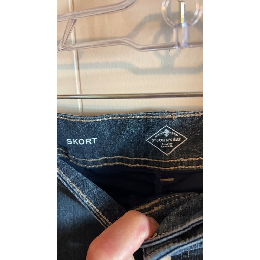 St. John's Bay Denim Skort - Picture 2 of 5
